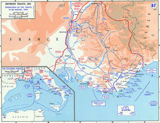 Operation Dragoon, Allied invasion of Southern France, August–September 1944