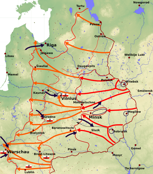 Map, Operation Bagration, 1944