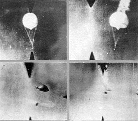 Shoot-down of Japanese fire balloon, 1945