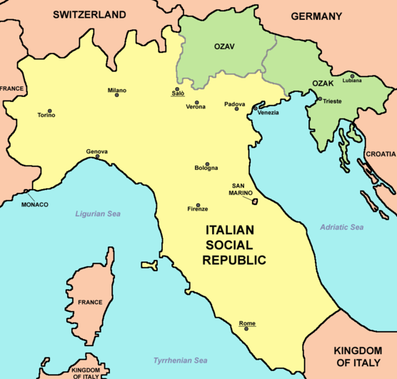 Benito Mussolini’s Repubblica Sociale Italiana (RSI), 1943