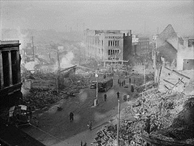 Coventry bomb damage following Blitz, mid-November 1940