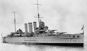 British heavy cruiser HMS Cornwall