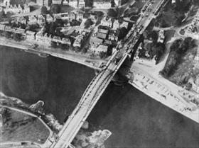 Arnhem, Holland, bridge over Lower Rhine