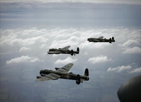 Three RAF Avro Lancasters