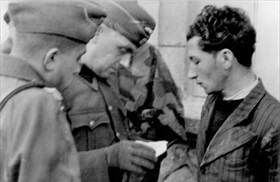 Captured French resistance fighter, July 1944