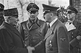 Hitler and Marshal Philippe Pétain, Montoire, October 24, 1940