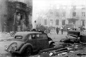 East Prussia offensive: Koenigsberg street scene, April 1945