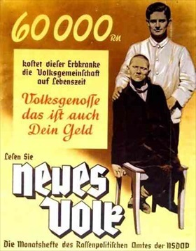 Circa 1938 Nazi euthanasia poster