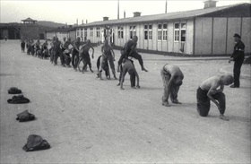Mauthausen’s juvenile inmates exercise