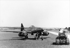 Messerschmitt Me 262A at airfield