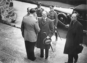 Chamberlain and Hitler at the Berghof, September 15, 1938