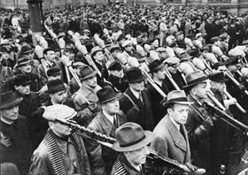Volkssturm parade past Joseph Goebbels, Berlin, November 12, 1944