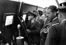 Albert Speer during weapons test, October 1943