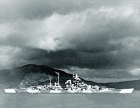 "Tirpitz" anchored near Narvik, Northern Norway, 1943–1944