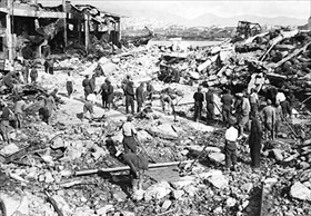 Balkans Campaign: Bomb damage to Piraeus, April 6, 1941