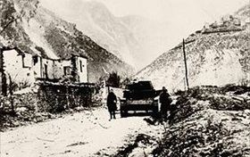 Destroyed Italian tank, Albania