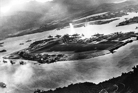 Japanese initial air strike, Pearl Harbor, December 7, 1941