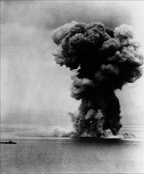 Operation Ten-Go: Yamato exploding, April 7, 1945