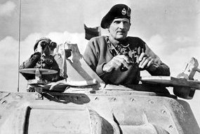 Second Battle of El Alamein: Bernard Montgomery watches British tanks advance, November 2, 1942