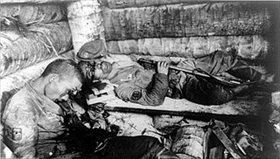 Battle of Tarawa: Two Japanese Marines who committed suicide, Betio, Tarawa Atoll, November 1943