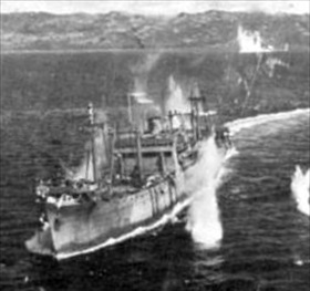 Battle of Leyte: Japanese transport attacked, Ormoc Bay, Leyte