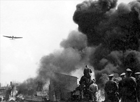 German forces entered Warsaw under aerial cover