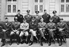 Dwight D. Eisenhower (center front) and U.S. military leaders, 1945