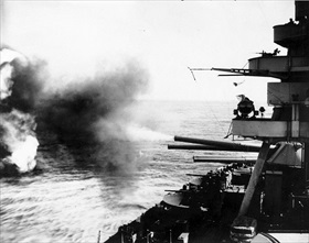 U.S. naval bombardment of Iwo Jima, February 16, 1945