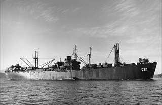 Liberty ship USS "Livingston," San Francisco Bay, 1945