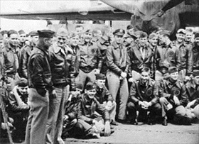 Mitscher, Doolittle, and Tokyo Raiders aboard the "Hornet," April 1942