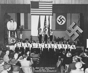 Nazi Bund celebrates Hitler’s birthday, Los Angeles, 4-20-35