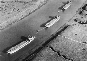 Operation Fortitude: Dummy landing craft, Folkestone Harbor near Dover