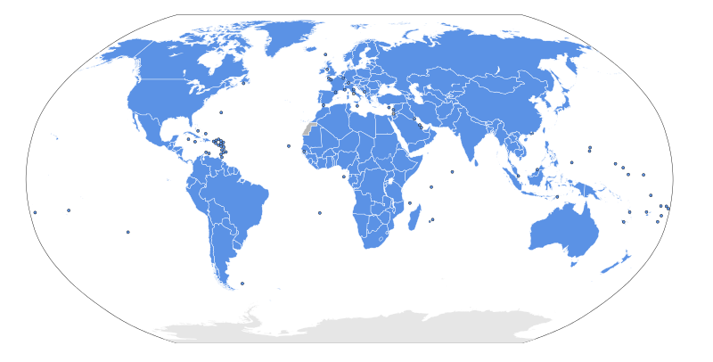  Map of U.N. member states, 2008