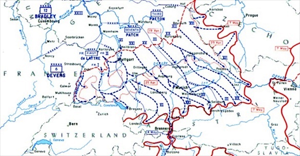 Map of Germany’s National Redoubt April 1945