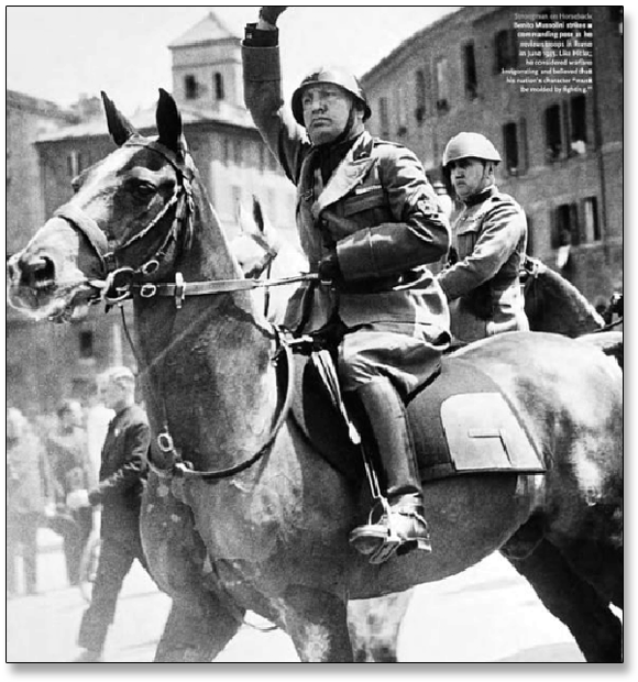 Mussolini on Horseback
