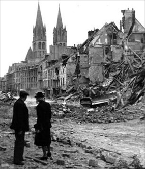 Capturing Caen: Residents watch bulldozer clear out ruins Capturing Caen: Residents watch bulldozer clear out ruins