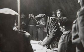 German unconditional surrender: Adm. Friedeburg signing Instrument of Surrender, May 4, 1945 German unconditional surrender: Adm. Friedeburg signing Instrument of Surrender, May 4, 1945