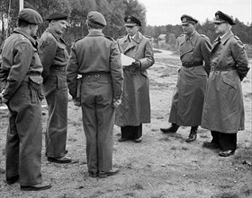 German unconditional surrender: Doenitz’s delegation at Lueneburg Heath, May 3, 1945 German unconditional surrender: Doenitz’s delegation at Lueneburg Heath, May 3, 1945
