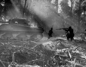 Bougainville Campaign: U.S. Marines clear perimeter of infiltrators Bougainville Campaign: U.S. Marines clear perimeter of infiltrators